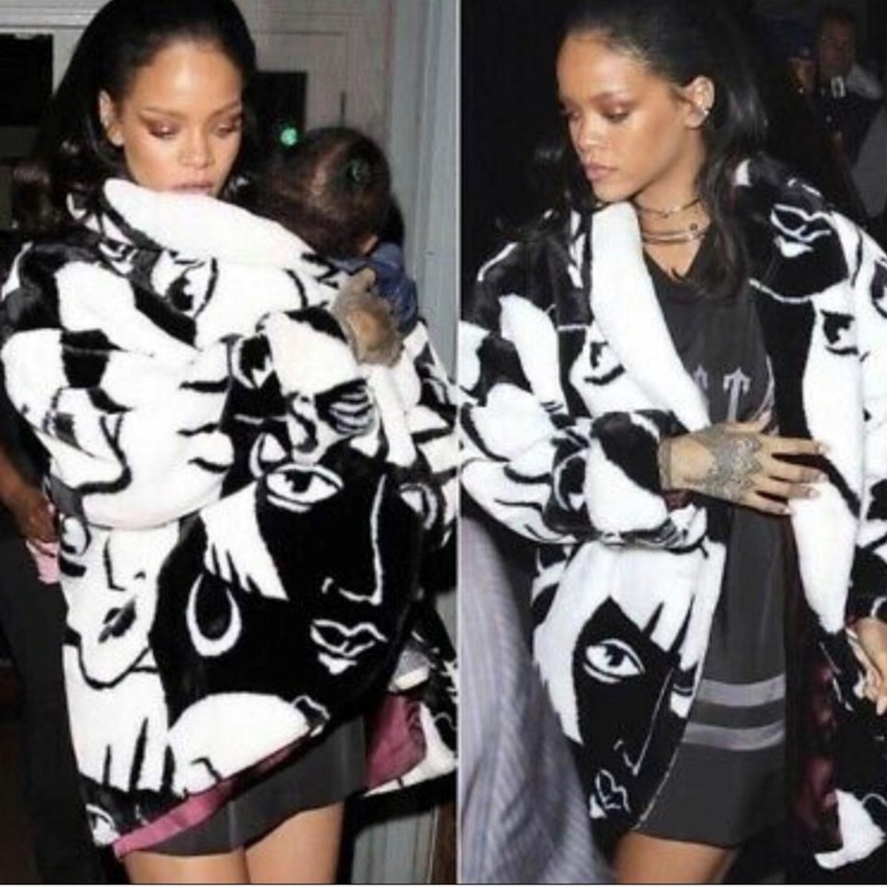 Donny Brook black and white fluffy winter coat